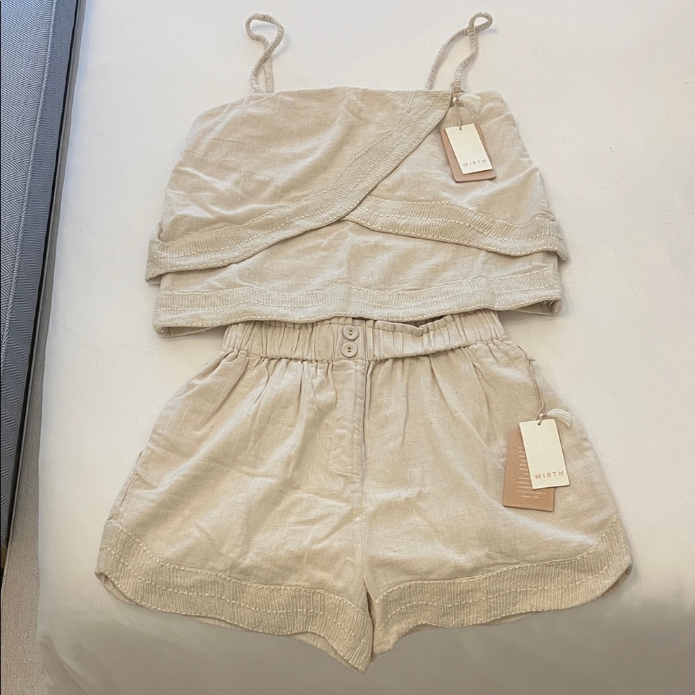 Mirth Women's Cream Two-Piece Set